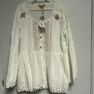 Boho Style 100 Percent Cotton Blouse